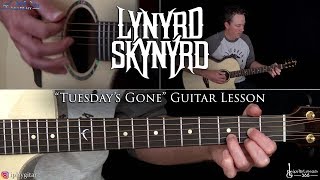 Tuesdays Gone Guitar Lesson  Lynyrd Skynyrd [upl. by Tatman797]