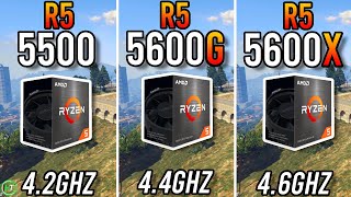 Ryzen 5 5500 vs Ryzen 5 5600G vs Ryzen 5 5600X [upl. by Sifan491]