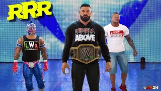 Rey Mysterio Joins Roman Reigns RRR Club WWE 2K24 [upl. by Memberg]