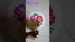 Simpal stencil rangoli design shorts [upl. by Bopp]