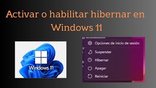 activar o habilitar la función hibernar en Windows 11 [upl. by Imalda]