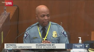 Trial for death of George Floyd  Minneapolis Police chief testifies on officer training policies [upl. by Leavitt]