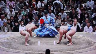 Harumafuji vs Kotoshogiku Day3 KugatsuBasho 2009 Sep [upl. by Neehcas]