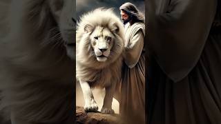 Jesus with the White Lion edit fe shorts jesus lion [upl. by Selij]