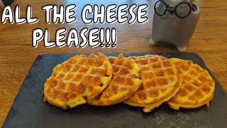 Give Me All The Cheese  Irresistible 4 Cheese Chaffles Recipe chaffle keto ketovore [upl. by Lombardi]