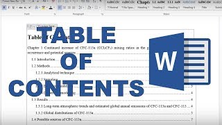 How to make a table of contents in word [upl. by Hocker]