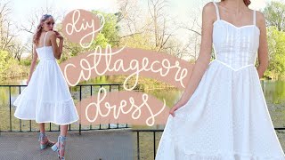 Sewing The Cottagecore Dress Of My Dreams  Pattern Available  DIY Midi Summer Dress Tutorial [upl. by Hollis]