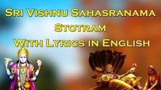 Sri Vishnu Sahasranama Dhyaana Stotram  With Lyrics in English  T S Ranganathan [upl. by Dibbell104]