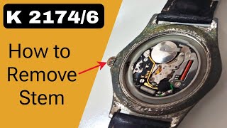 How to Remove stemcrown japan movement  k2174  unique movement [upl. by Eiznekam689]