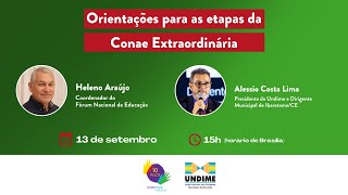 Videoconferência Orientações para as etapas da Conae Extraordinária [upl. by Arakat562]