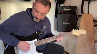 Rockburn ST style guitar from Amazon £2999 Sound demo and quick review [upl. by Anirrok]