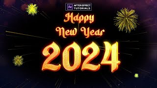 Happy new year 2024  happy new year after effects template After effect tutorials [upl. by Teews536]