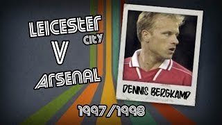 DENNIS BERGKAMP  Leicester v Arsenal 9798  Retro Goal [upl. by Assereht545]