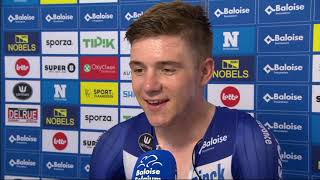 Baloise Belgium Tour 2021 Stage 2 Remco Evenepoel quotThis is an emotional victoryquot [upl. by Kleper599]