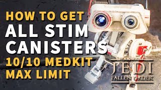 All Stim Canister BD1 Medkit Upgrade Locations Star Wars Jedi Fallen Order [upl. by Nesahc]