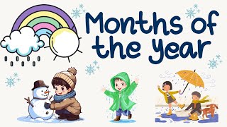 Months of the Year Song  12 Months of the year  Singalong Song  Songs for kids [upl. by Horten]