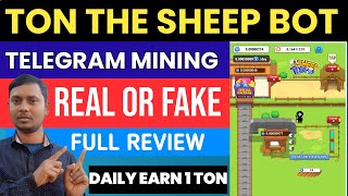 Ton The Sheep Bot Review Telegram Mining Bot Ton The Sheep Ton The Sheep Bot Real Or Fake [upl. by Enerahs]