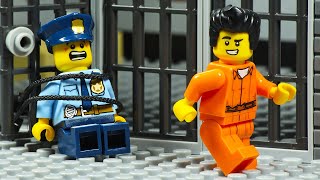 Lego City Prison Break Digging Secret Tunnel Prison Escape [upl. by Adley472]