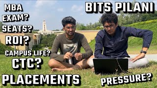 MBA in BITS PILANI full reviewPlacements average CTC ROI Campus life bits engineering life [upl. by Ariak]