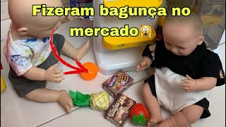 Levei o baby Miguel e o Theo no mercadoeles deram birra e fizeram bagunça [upl. by Ahtabbat268]