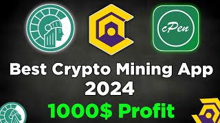 Best Crypto Mining App 2024 Free Mining App For Android New Mining App 2024 Free Mining Apps [upl. by Gnoht]