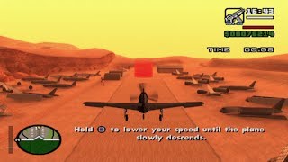 GTA San Andreas Mission 68 Learning to Fly  Test 2 Land Plane [upl. by Nnaeerb509]