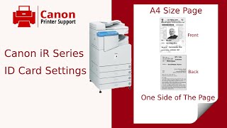 Canon all iR series printers iR3300 ID CARD SETTINGS  One Side Copy  Voter ID Aadhar PAN Card [upl. by Colpin]