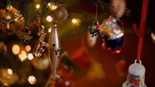 Beautiful Christmas Tree Decoration with Christmas Piano Music  Cozy Background Holiday Music [upl. by Imaon]