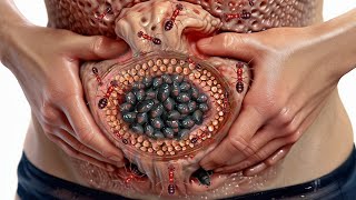 Deep Cleaning Animation  ASMR Removing Ticks Maggots Insects from a Womens Belly [upl. by Anileuqcaj]