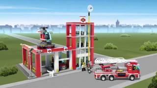 Fire Station  LEGO City  60004 [upl. by Kai432]