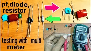 RESISTOR DIODE PF TRANSISTOR HOW TO TEST USING A MULTI METER [upl. by Llamaj]