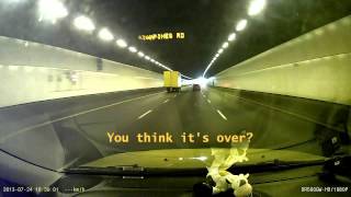 24jul2013 2 cars racing inside Singapore KPE Tunnel charged for reckless driving [upl. by Doyle]