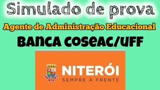 Simulado de Prova Agente de Administração Educacional  EDUCAÇÃO Banca COSEACUFF [upl. by Thor]