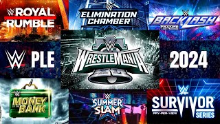 WWE All PLE Events 2024  Full Schedule  January  December  Date amp Venue [upl. by Lessig603]