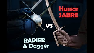 Rapier and dagger vs Hussar Sabre  Weapon Confrontations [upl. by Nyladnor]