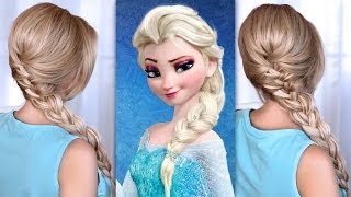 Elsas braid hair tutorial from Frozen [upl. by Enylecoj865]