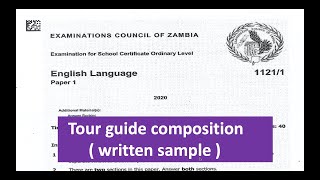 2020 DECEMBER ENGLISH P1 TOUR GUIDE WRITTEN SAMPLE [upl. by Anilatsyrc117]