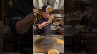 Hibachi Chef flipping rice trick ￼japanesefood [upl. by Neisa]