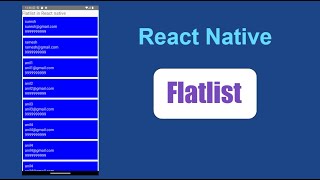 React native tutorial in hindi 13 Flatlist in React native [upl. by Julienne]