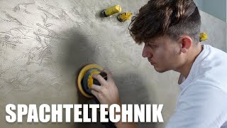 Echtmetall Spachteltechnik im fugenlosen Badezimmer spachteln 👨🏼‍🎨  kreativtobi [upl. by Telracs]