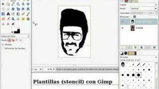 Molinux 32  Crear plantillas stencil con Gimp [upl. by Aiselad]