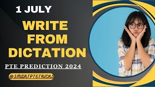 PTE Write From Dictation June 2024  write from dictation [upl. by Sladen523]