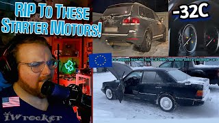 American Reacts to European Diesels COLD STARTS PART 2 Extreme Cold [upl. by Noremak770]