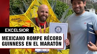 Mexicano rompe Récord Guinness al correr Maratón CDMX 2024 disfrazado de estrella [upl. by Walrath988]