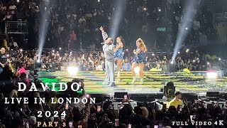 DAVIDO LIVE IN LONDON 2024 The O2 London 4K PART 3  KIZZ DANIEL KAMO MPHELA MUSA KEYS [upl. by Htomit]