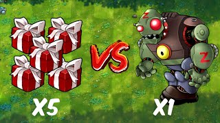 PVZ 1 Fusion Challenge 5 Fusion Plants Boxes VS 1 Robot Giga Gargantuar  Who Will Win [upl. by Arley]