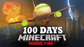 100 DAYS ON A PLANE IN A NATURAL DISASTERS APOCALYPSE IN MINECRAFT AND HERE’S WHAT HAPPENED 4 [upl. by Cirre596]