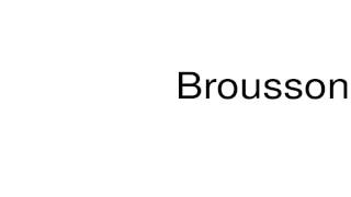 How to pronounce Broussonetia [upl. by Cock390]