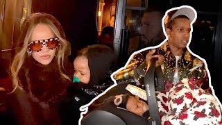 Rihanna And ASAP Rocky Bring Sons RZA And Riot To Swanky Dinner In Paris [upl. by Chloe77]