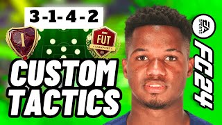 Best 3142 FORMATION amp CUSTOM TACTICS FOR FC 24 ULTIMATE TEAM [upl. by Aneeuqal]